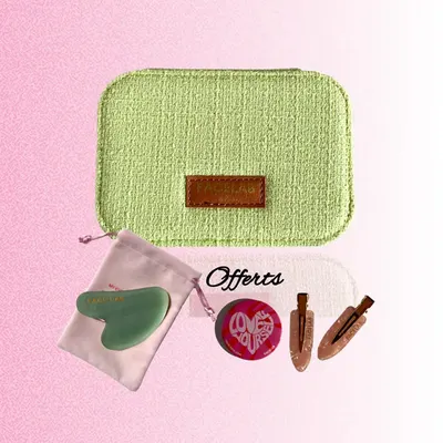 Coffret visage aventurine verte, pierre de massage cœur