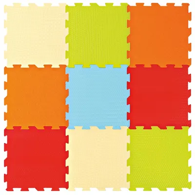 Dalles Mousse EVA Colorées 9 Pièces 90x90 cm