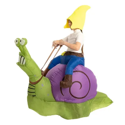 Déguisement monture escargot gonflable avec chapeau enfant