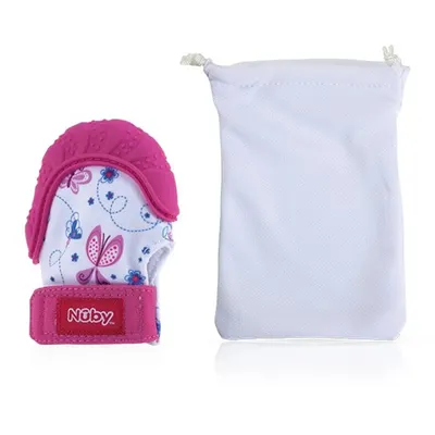 Gant de dentition rose à motifs dès 3 mois