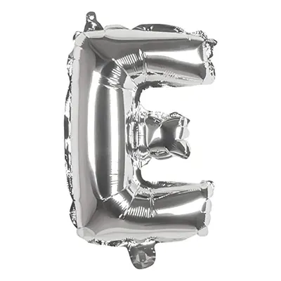 Lettre E argentée : un ballon pour personnaliser la fête, 40 cm