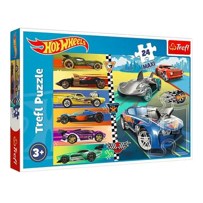 Départ sur la piste : puzzle maxi Hot Wheels 24 pièces