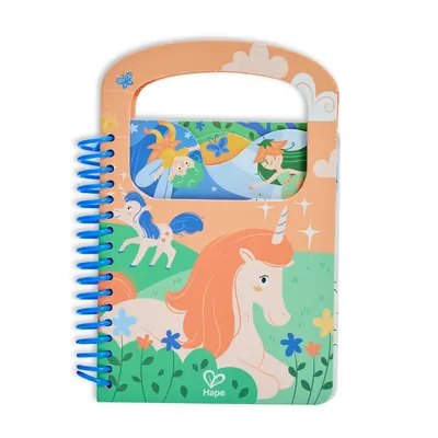 Carnet à révélation d’eau Licorne Hape, dès 3 ans