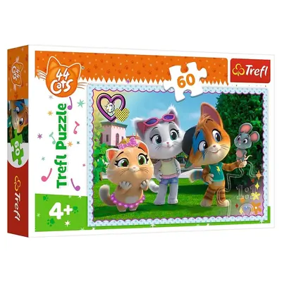 Les amis de 44 Cats en balade — puzzle 60 pièces dès 4 ans