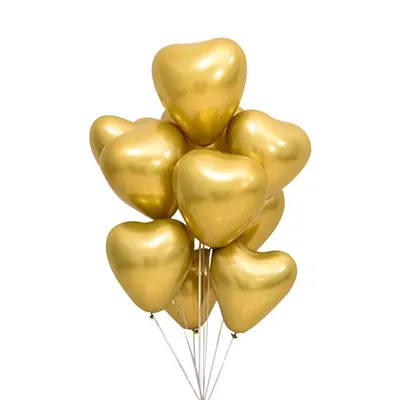 Éclat doré en forme de cœur, 50 ballons de 30 cm