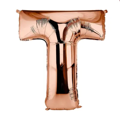 Lettre T bronze métallisée pour votre décor de fête