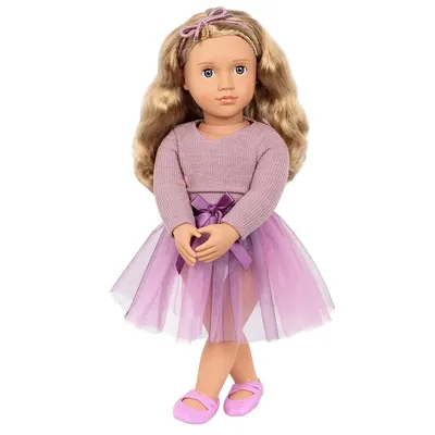 Savannah, poupée de 46 cm en tenue de ballet violette