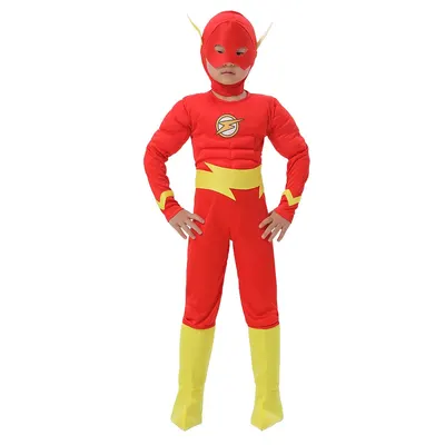 L’éclair rouge de The Flash, costume enfant avec cagoule