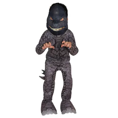 Godzilla enfant : combinaison grise intégrale avec masque