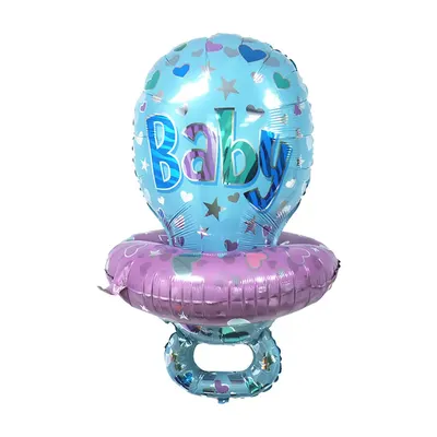 Ballon sucette « Baby » bleu et violet à assembler
