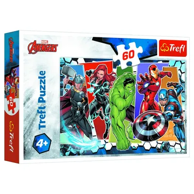 Les Avengers en équipe — puzzle de 60 pièces dès 4 ans