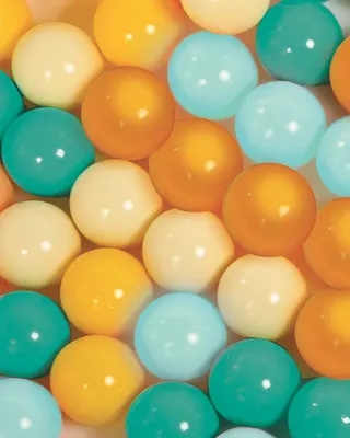 60 balles de jeu aux nuances bleues et dorées