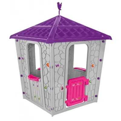 Cabane de Jeu Enfant Pilsan 151cm Gris & Mauve