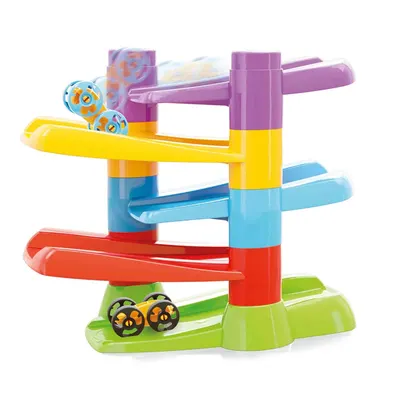 Circuit Quercetti à niveaux colorés et deux Flip Cars dès 18 mois