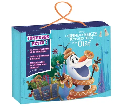 Olaf en fête : valisette de jeux et coloriages