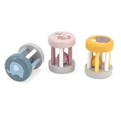 Hochet Bois Roulant PolarB Animaux Colorés 12M+