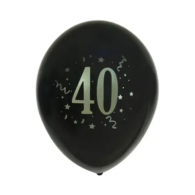 Ballons 40 ans en latex, lot de 8