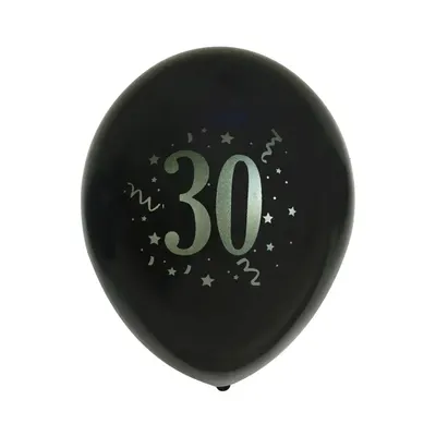 Ballons « 30 » en latex, lot de 8 – 30 cm