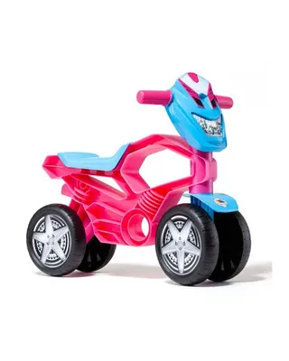 Porteur Moto de Motocross Rose et Bleu 12-36 Mois