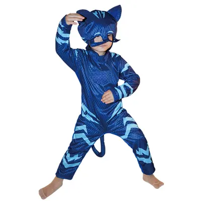 Déguisement Catboy bleu pour enfant avec masque et queue