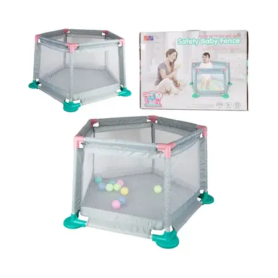 Parc de jeu pliable avec 10 balles colorées