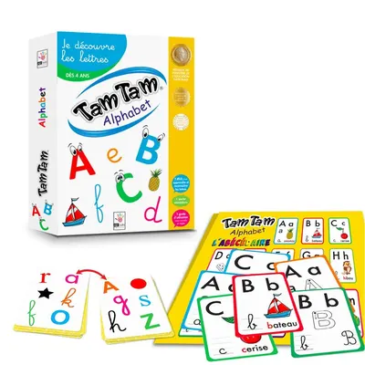 Tam Tam Alphabet : cartes et jeu pour explorer les lettres