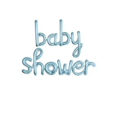 Lettres gonflables bleues Baby Shower en aluminium