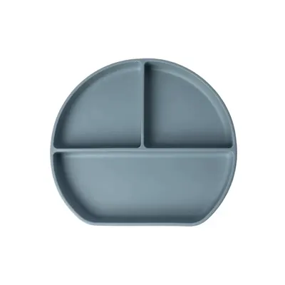 Assiette Yummy bleu pastel, trois espaces pour les repas de bébé