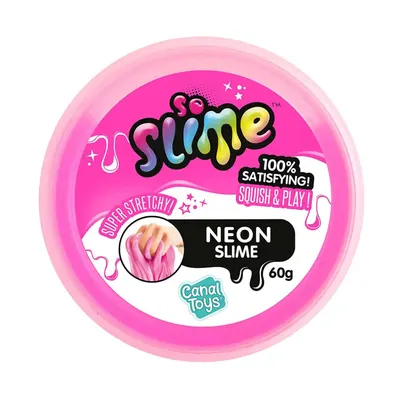 Slime rose néon en pot rond, dès 6 ans
