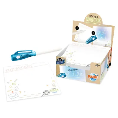 Carnet de messages secrets avec stylo révélateur UV
