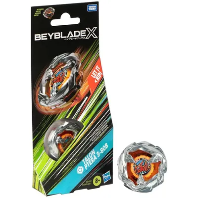 Toupie de combat Ptera argentée et orange – Beyblade X, dès 8 ans