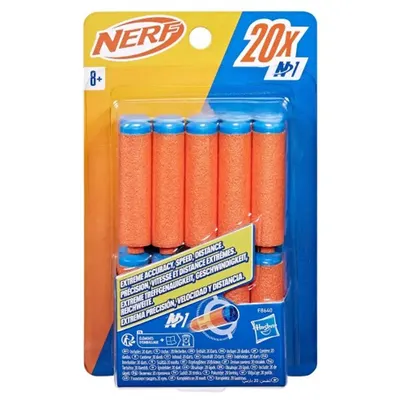Recharge N1 : 20 fléchettes pour blasters Nerf N Series, dès 8 ans