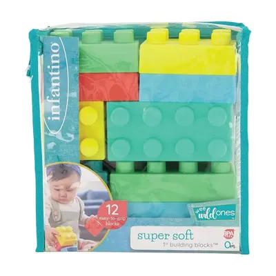 Mes premiers empilages : 12 blocs souples multicolores dès 0 mois