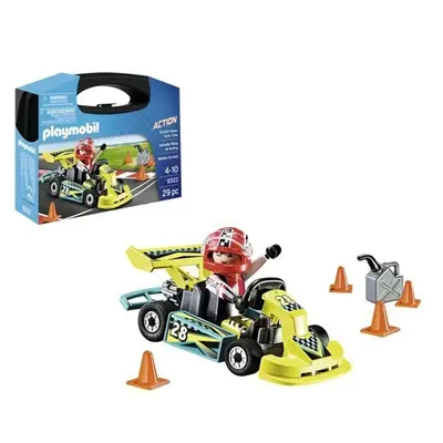 En piste avec le pilote de karting Playmobil