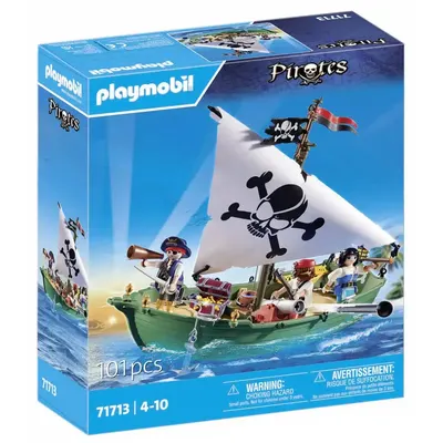 Chaloupe pirate avec équipage Playmobil