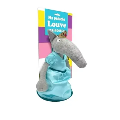 Louve princesse en robe turquoise et couronne
