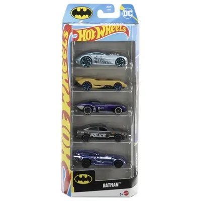 Coffret Batman de cinq mini-voitures Hot Wheels dès 3 ans