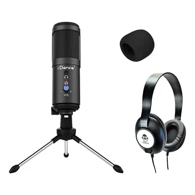 Kit podcast iDance avec microphone à condensateur et casque