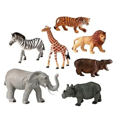 Coffret de 7 animaux sauvages avec guide pédagogique