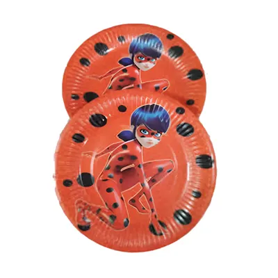 Assiettes de fête Miraculous avec Ladybug et Chat Noir x10