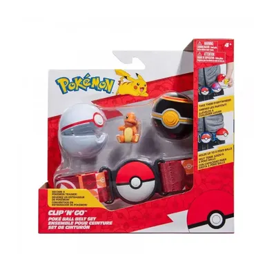 Ceinture de dresseur Pokémon avec deux Poké Balls et figurine