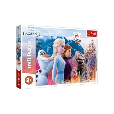 Elsa, Anna et Olaf dans la forêt — puzzle Frozen II 24 pièces