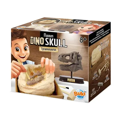 Crâne de tyrannosaure à déterrer avec plateau Buki 8+