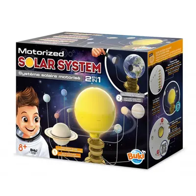 Maquette motorisée du système solaire avec lampe, dès 8 ans