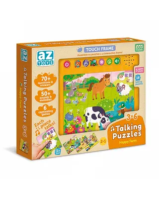 Les animaux de la ferme en sons : puzzle interactif 18 pièces