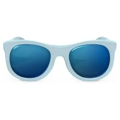 Lunettes carrées bleu clair pour bébé, verres bleus, 12–24 mois