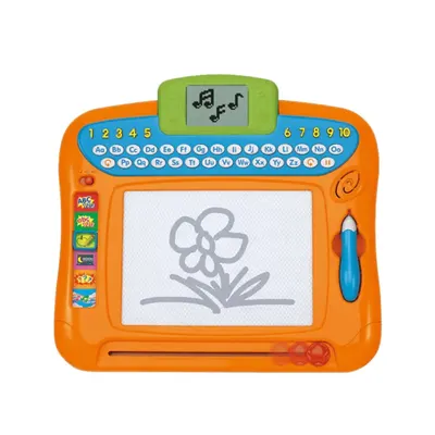 Tableau orange interactif : alphabet, dessin et musique dès 2 ans