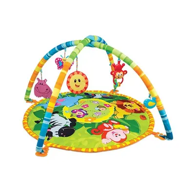 Tapis bébé aux animaux colorés avec arches de jeu