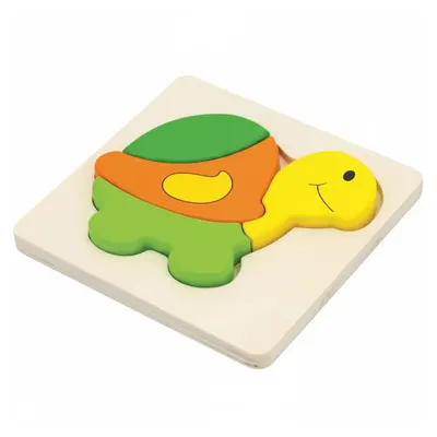 Puzzle Relief Tortue Bois 4 Pièces Viga Toys 18M+