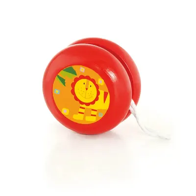 Yo-yo en Bois Rouge Motif Lion Viga Toys – Dès 3 Ans